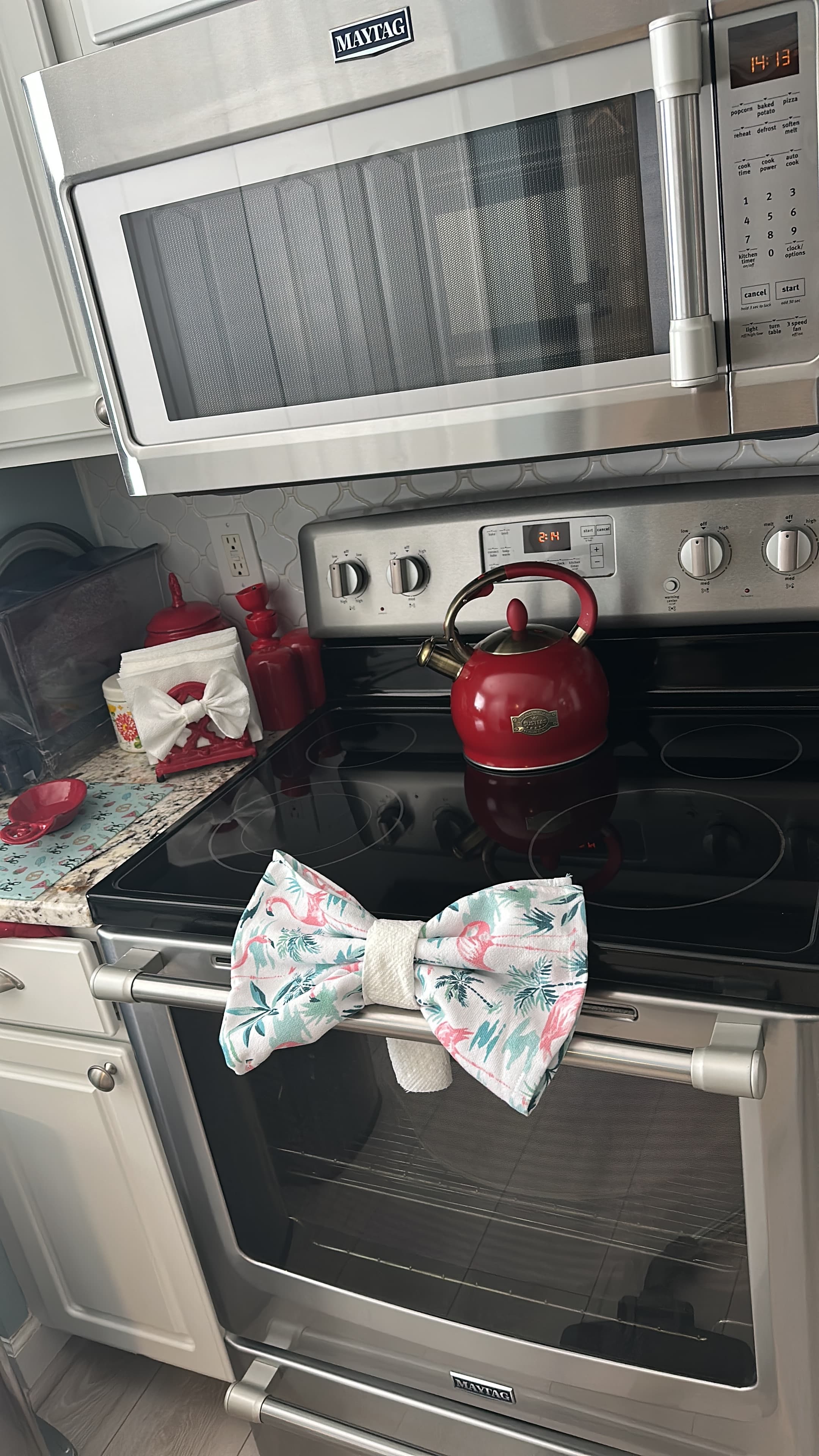 Spotless kitchen with organized details